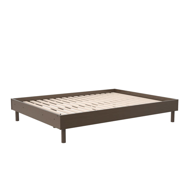 English Elm Upholstered Canvas and Oak Veneer Headboard for Modern Minimalist Bedroom Decor B2733P436556