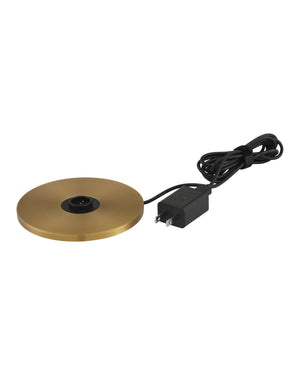 Currey & Company Journey Natural & Brass Cordless Table Lamp: Portable Elegance With Sophisticated Style & Functionality Gold Travertine ,Metal 6700-0014-currey-company