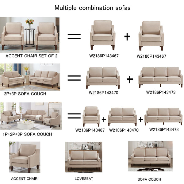English Elm Modern Velvet Accent Chair Solid Wood Legs Scooped Arms Single Seat Lounge Seating W2186P143467