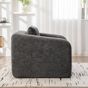 English Elm 40" Chenille Cloud Floor Chair Convertible Sleeper Sofa Lounge for Dorm Apartment Bedroom Gray W3118P388898