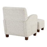 OSP Home Furnishings Aiden Chair & Ottoman Quartz