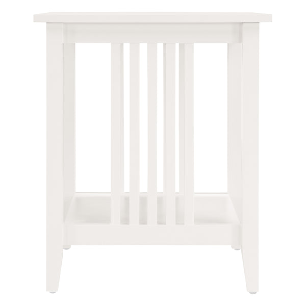 OSP Home Furnishings Sierra Side Table White Finish
