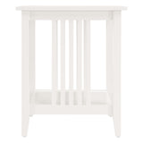 OSP Home Furnishings Sierra Side Table White Finish