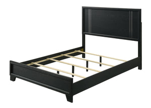 English Elm Contemporary Queen Size Panel Bed - Durable Wooden Frame With Charcoal Finish For Modern Bedrooms B2741S00245