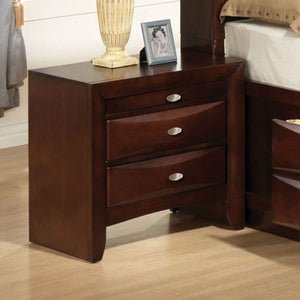 English Elm Wooden Nightstand With 2 Spacious Drawers, Pull-Out Tray & Contemporary Espresso Finish For Storage B016P252980-GIGA