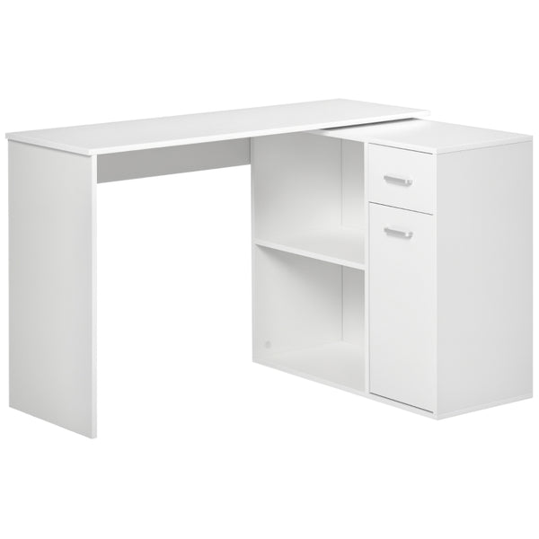 English Elm Rotating Corner Workstation with Hutch Shelving and Farmhouse X-frame Base T3971P470632