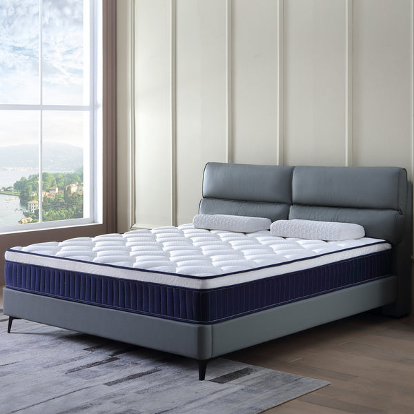 English Elm Twinxl Gel Memory Foam Hybrid Mattress Pocket Coils Medium Firm Sleep Support W3203P336679