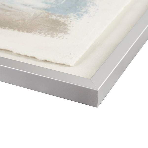 JLA Home Madison Park - Hand Painted Madison Park Abstract Framed Art on Rice Paper & Linen, Silver Frame, 28x34, Gallery-Ready Elegance MP95G-0307