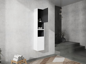 English Elm 12" Bathroom Side Cabinet - Wall-Mounted, Soft-Close Doors, Space-Saving Design For Modern Storage Solutions W999S00280