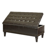 OSP Home Furnishings Caldwell storage ottoman Espresso