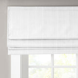 Madison Park Galen Casual Basketweave Total Blackout Roman Shade MP40-7988 White