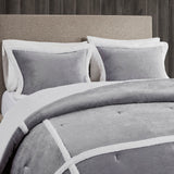 Woolrich Orlen Cottage/Country Plush to Sherpa Comforter Set WR10-3839 Grey