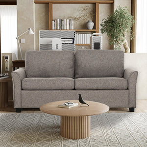 English Elm Convertible Dark Grey 73" Sleeper Sofa with USB Ports, Modern Full-Size Sofa Bed, Pocket Coil Comfort B2741P284438