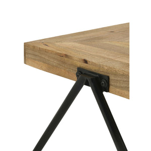English Elm Avery Natural Mango Wood Coffee Table With Sturdy Metal Legs For Modern Rustic Living Spaces B062P344948