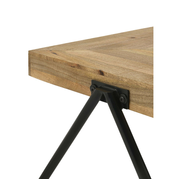 English Elm Avery Natural Mango Wood Coffee Table With Sturdy Metal Legs For Modern Rustic Living Spaces B062P344948