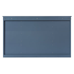 English Elm 47 Inch Wall Mounted Medicine Cabinet with Mirror Open Shelving and Adjustable Storage N710P363550C