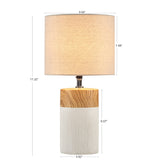 510 Design Nicolo Modern/Contemporary Textured Ceramic Table Lamp 5DS153-0036 White