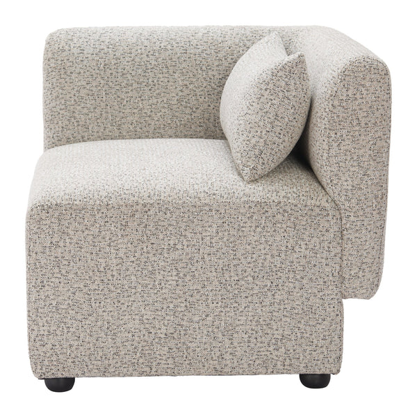 Zuo Modern Simu Corner Chair - Chic Modern Design With High-quality Materials For Stylish Home Decor Solutions Gray 100% Polyester,Elm Wood 110433-zuo-modern