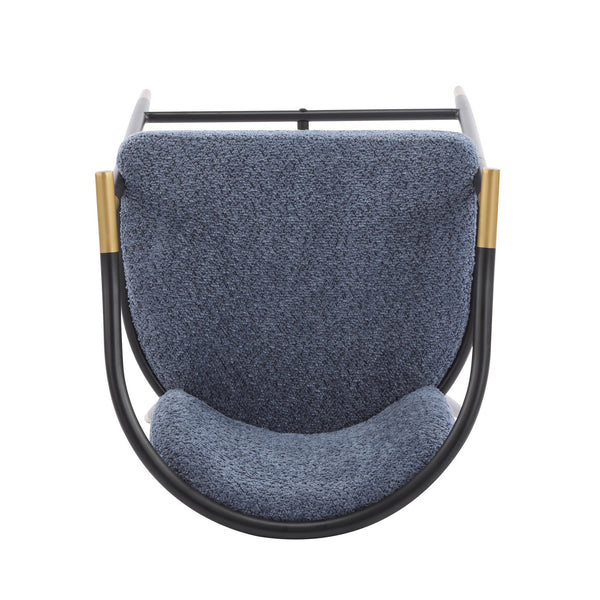 English Elm Christopher Knight Home® - 26" Upholstered Counter Stool Set of 2 with Bouclé Fabric and Iron Frame, Contemporary Comfort and Style Gold+Black,Navy Blue N771P288863U