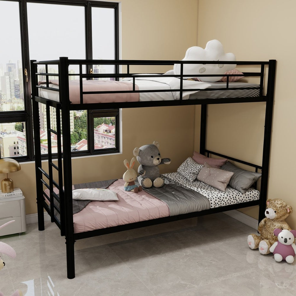 English Elm Twin Metal Bunk Bed For Kids - Space-Saving, Durable, Convertible, Safety-First Design, Easy Assembly W1935P279723-GIGA