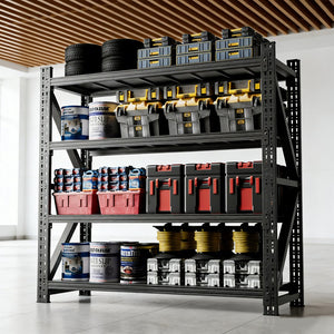 English Elm 5000lbs Industrial Steel Garage Shelving Unit Heavy Duty Adjustable 4 Shelf Storage T2398P480399