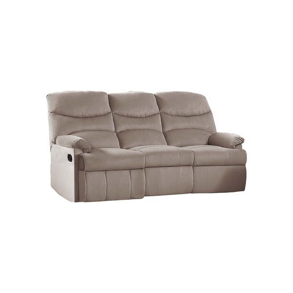 English Elm Recliner Velvet Tufted Loveseat with Manual Side Handle, Plush Arm Pillows for Ultimate Comfort and Style Light Brown 73 L x 31 W x 26 H B089P240504