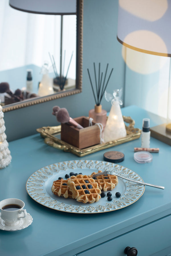 English Elm 8 Pack Plastic Charger Plates - Stylish 14" Dinnerware For Elegant Events, Parties & Everyday Use W2078P234113