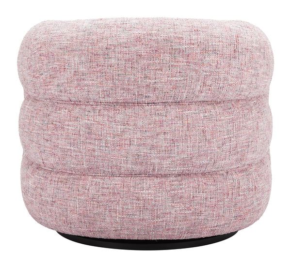 Zuo Modern Refine Swivel Chair - Elegant Pink Tweed Design For Hospitality, Durable Fabric & Modern Style Pink 100% Polyester,Plywood,Steel 110846-zuo-modern