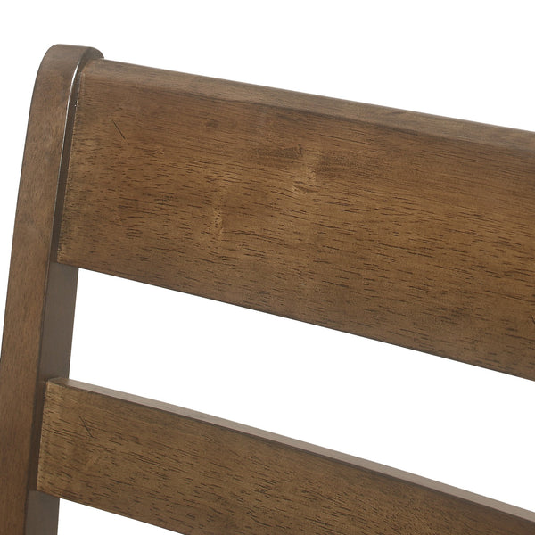 English Elm Christopher Knight Home® - Farmhouse Upholstered Wood Counter Stools Set of 2 — Rustic Ladderback PU Seats, Rubberwood Frame, Cozy Comfort Brown 69005.00ABRN