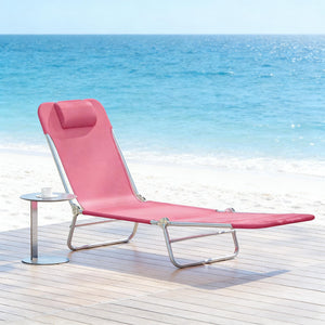 English Elm Comfortable Folding Outdoor Chaise Lounge with Mesh Seat Five Position Reclining Resort Style T3971P481640