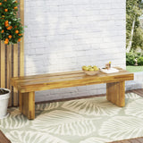 Christopher Knight Home® Nahanni Rustic Acacia Wood Bench with Slat Design for Garden & Patio - 57