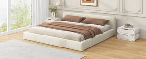 English Elm Christopher Knight Home® - [Stylish Beige Upholstered Bed] - Modern Elegance Meets Durability For Ultimate Bedroom Comfort! N769P241238K