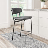 Charon Counter Stool - Set of 2 Vintage Black 110263 Zuo Modern