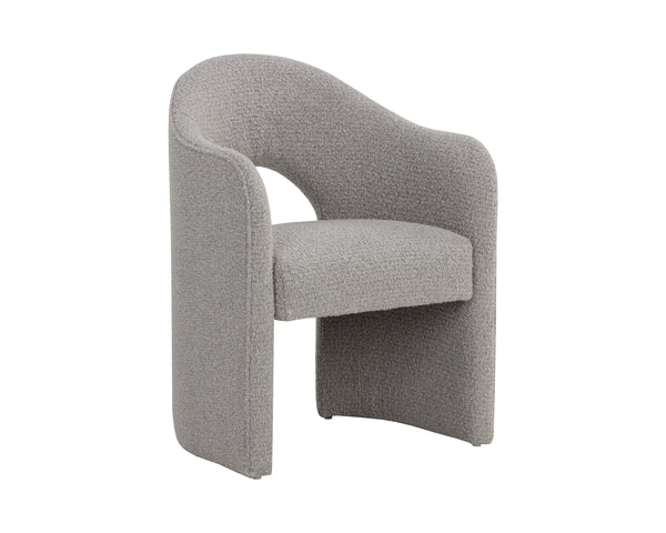 Sunpan Anaya Dining Armchair - Elegant Curved Design for Ultimate Comfort in Contemporary Dining Spaces Altro Cappuccino