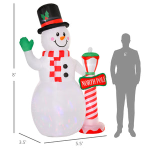 English Elm Christmas Inflatable Gingerbread Couple in Cocoa Mug with Led Lights for Yard Display T3971P412955