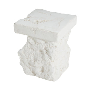 English Elm Christopher Knight Home® - Talia Magnesium Oxide Outdoor Side Table in White — Weather‑Resistant, Textured Stone Look, Versatile N775P300887W