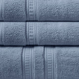 Beautyrest Plume Transitional 100% Cotton Feather Touch Antimicrobial Towel 6 Piece Set BR73-2438 Blue