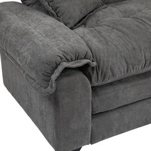 English Elm 84" Chenille Sofa Loveseat with Memory Foam & Pocket Springs, Plush Dual-Layer Comfort, Sturdy Frame Grey W676S00013