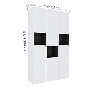 English Elm 12" Bathroom Side Cabinet - Sleek Wall-Mounted Storage With Soft-Close Doors & Modern Design W999S00283