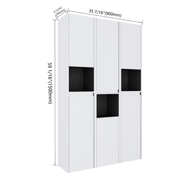 English Elm 12" Bathroom Side Cabinet - Sleek Wall-Mounted Storage With Soft-Close Doors & Modern Design W999S00283