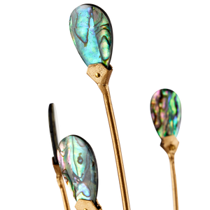 Delphos Chandelier - Elegant Nature-Inspired Fixture with Iridescent Paua Shells & Gold Finish