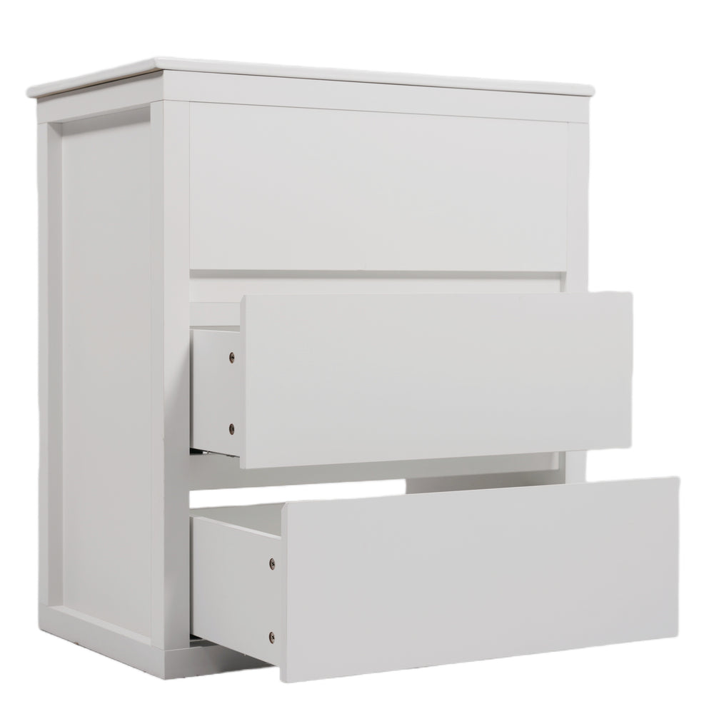 English Elm Christopher Knight Home® - 60" Double Sinks Bathroom Vanity Set with Two Ceramic Basins, Soft-Close Drawers, Sleek Handle-Free Design White N817P280550W