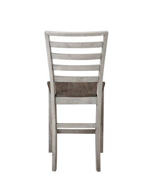 English Elm Steve Silver - Abacus 5-Piece Counter Height Dining Set with Double Drop Leaf, Ladderback Chairs, Smoke Grey Finish B081S00087