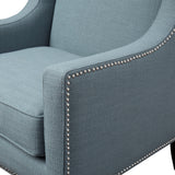 Madison Park Barton Modern/Contemporary Wing Chair FPF18-0419 Blue