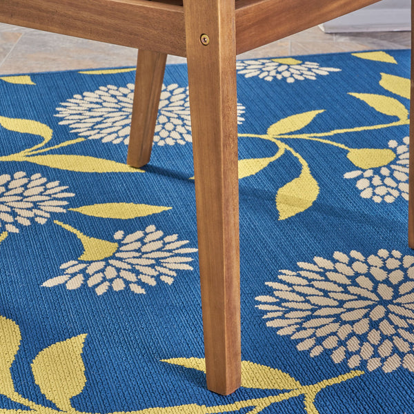 English Elm Christopher Knight Home® - PERLA Outdoor Dining Chair Set of 2 with Water‑Resistant Cushions, Acacia Wood, Comfortable Seating Green,Teak N762P251938F