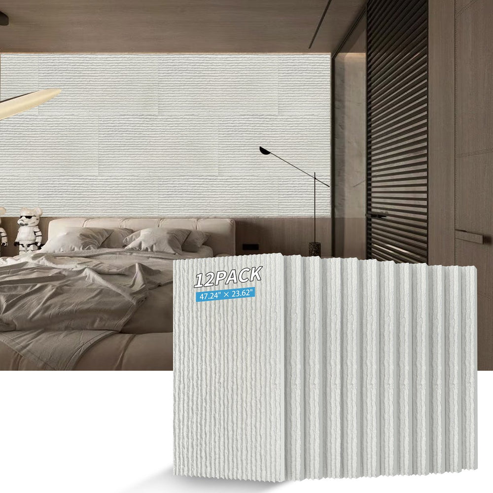 English Elm 3d Faux Stone Pu Wainscoting Panels Lightweight Waterproof Interior Accent Wall Set White Marble W347P478204