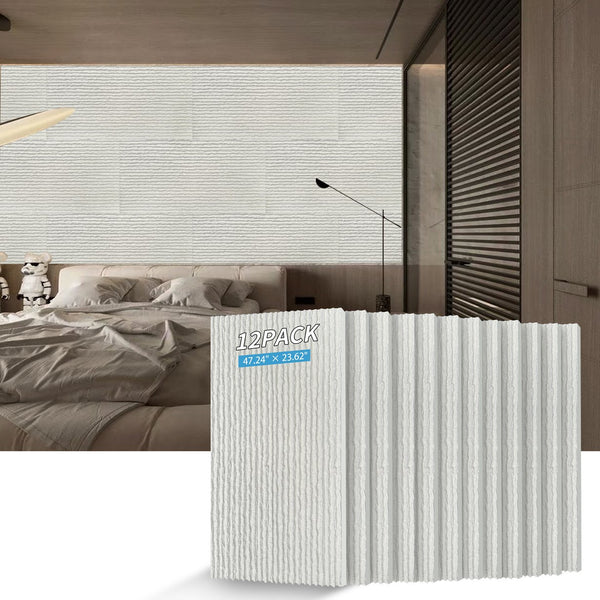 English Elm 3d Faux Stone Pu Wainscoting Panels Lightweight Waterproof Interior Accent Wall Set White Marble W347P478204