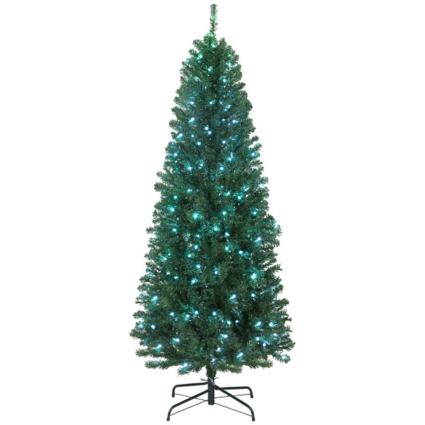 English Elm 6ft Slim Fir Artificial Tree 899 Tips 240 Led Multicolor Lights Remote Holiday T3971P412545