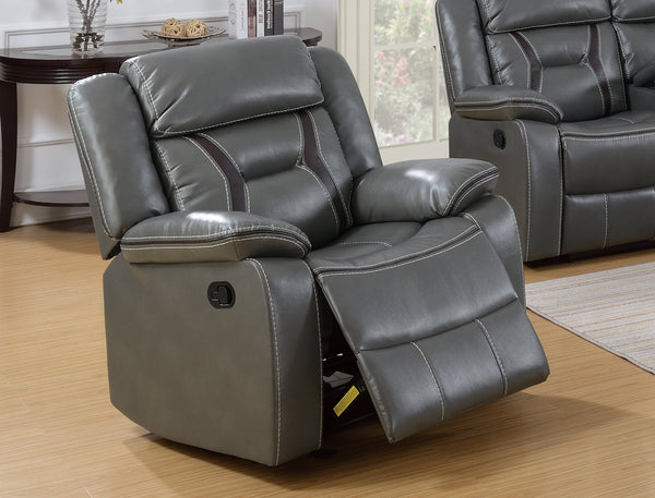 English Elm Single Power Recliner Gel Leatherette Pillow Arms Modern Living Room Lounge Chair B011P466593