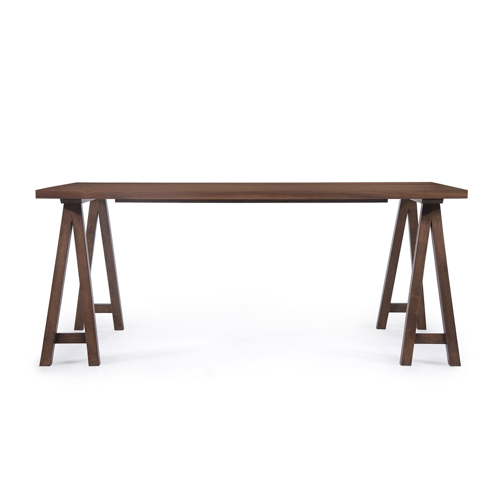 English Elm Christopher Knight Home® - DINING table solid wood and MDF farmhouse dining table 74.5" versatile large desk gaming surface farmhouse style durable design Walnut 60386.00